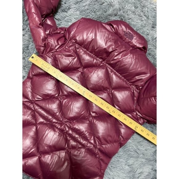 XS The North Face Maroon Burgundy Puffer Coat Womens Down Filled - Picture 8 of 10